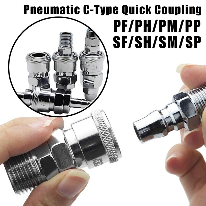 Pneumatic C-Type Quick Coupling Quick Release Connector For Air Water Compressor