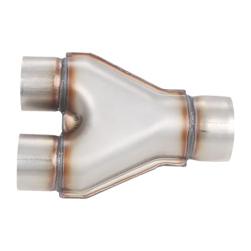 Stainless Steel Y Pipe 3 Inch ID Single to 2.5 Inch ID Dual Stamped Exhaust
