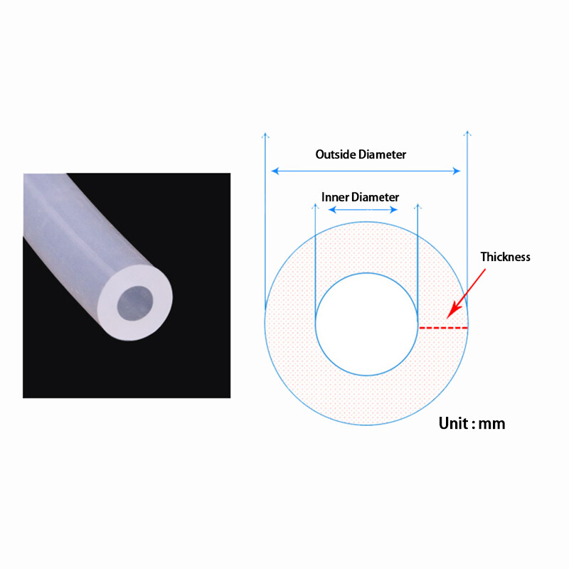0.5mm-25.4mm Peristaltic Pump Silicone Tube Food Grade Clear Soft Tube Hose Pipe