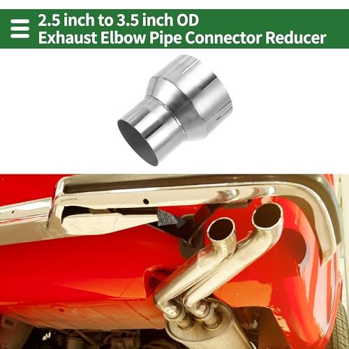 Mandrel Exhaust Bend Elbow Concentric Reducer T304 Stainless 2.5″OD to 3.5″OD