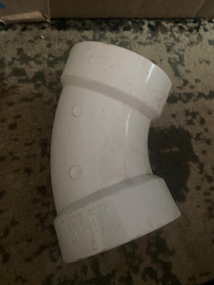 NIBCO 2 in. PVC 45-Degree Hub x Hub Elbow Pipe Fitting – White C4806
