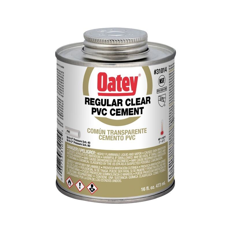 NEW OATEY 30850 FRESH CAN 4OZ HEAVY DUTY CLEAR PVC PIPE GLUE CEMENT