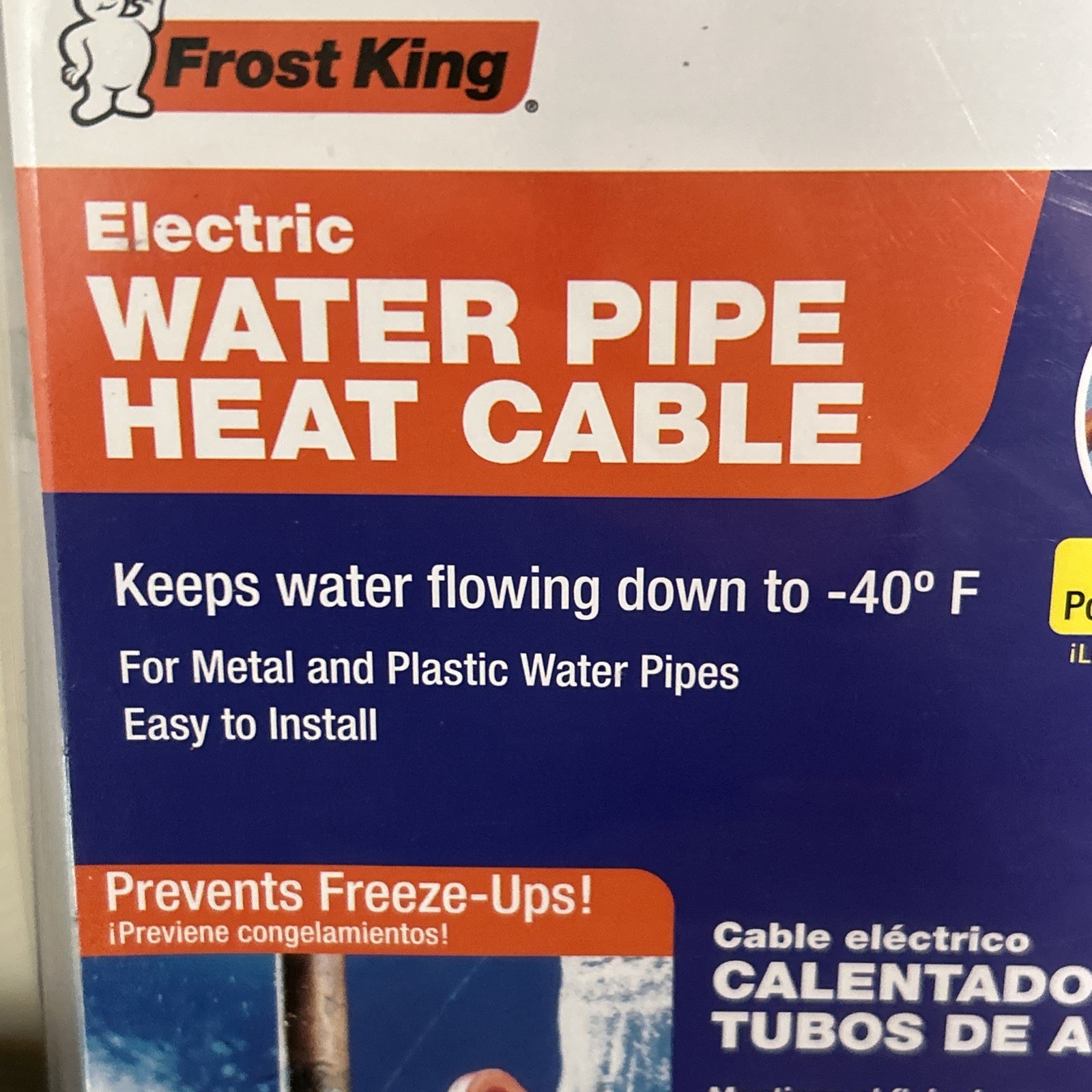 Frost King Electric Water Pipe Heat Cable HC12 9-13 Feet 120 VAC pipe heater New
