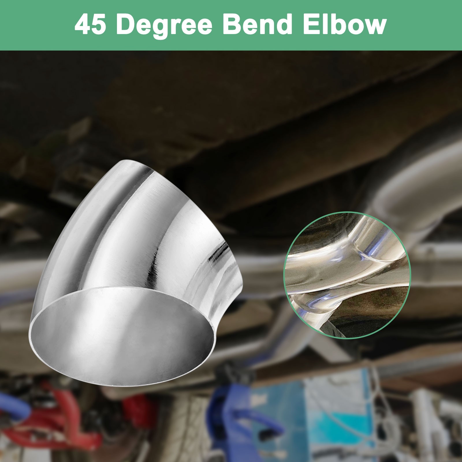 OD 4 Inch 45 Degree Mandrel Bend Elbow Thicken 1.5 mm Height 105 mm