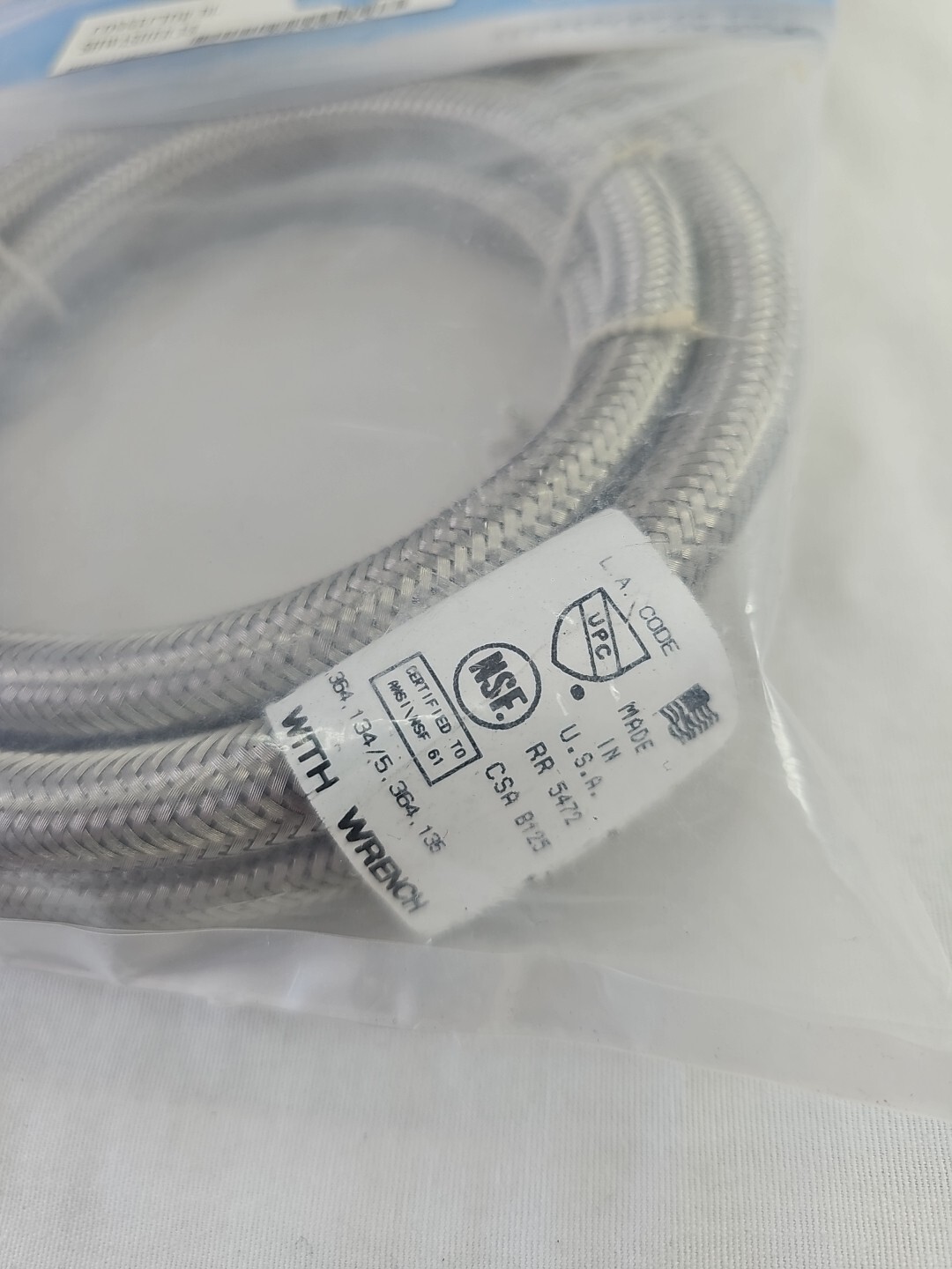 NEW 3/8″ Comp x 60″ 5-FT S.S Universal Dishwasher Water Supply Line Connector LF