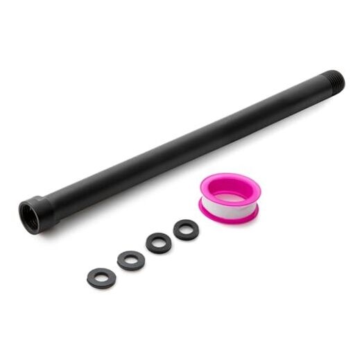 Shower Head Extension Arm Shower Arm Extension Shower Head Matte Black 12 in