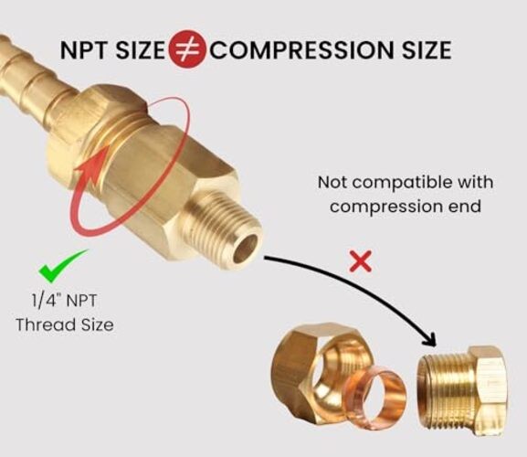 1/4 Inch Female to 1/8 Inch 1/8 Inch NPT Male x 1/4 Inch NPT Female 2 Piece