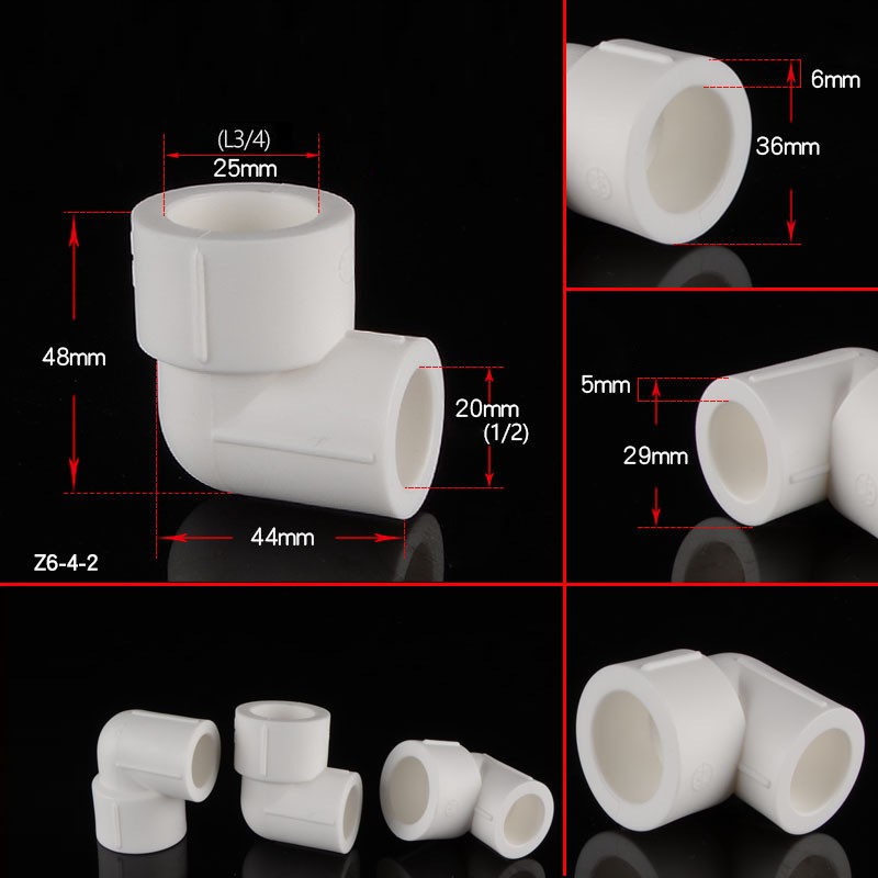 PPR Reducing Elbow Connector Water Fitting Adapter Diam 20/25/32/40/50/63mm