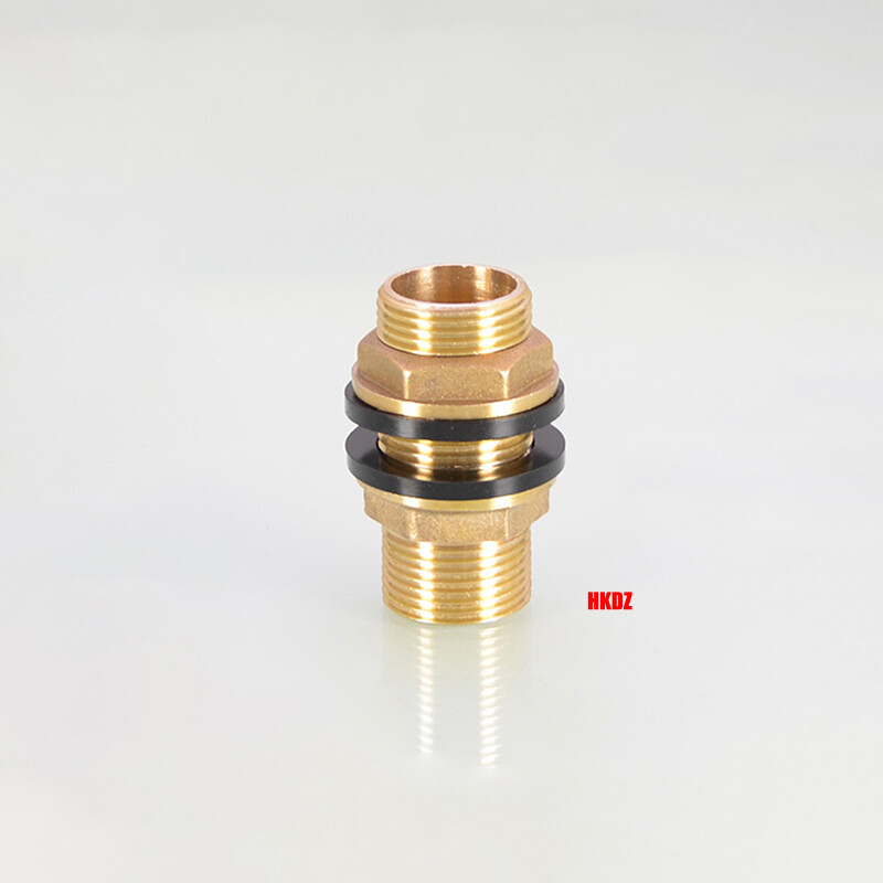 Brass Water Tank Connector Bulkhead Fittings Male/Female Thread Adapter 1/2″~2″