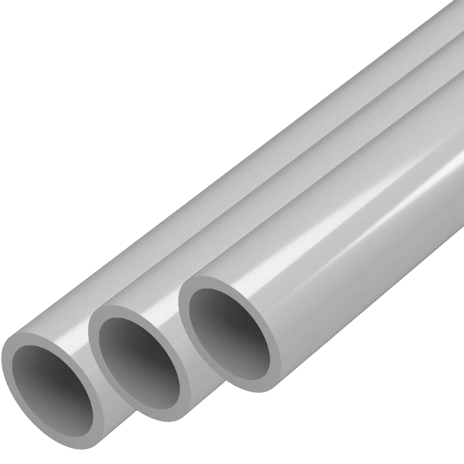 3/4 Sch 40 Furniture Grade PVC Pipe, 40″L, Gray (3-PK), FORMUFIT-Made in US