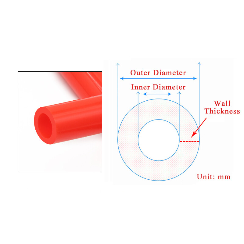 Red Silicone Tube Food Grade Beer Milk Flexible Hose Pipe Soft Rubber 0.5mm-25mm