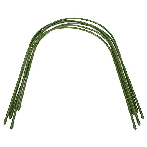 Pack of 6 Plastic Coated Steel Pipe Greenhouse Hoop Arch Shape Support Frame