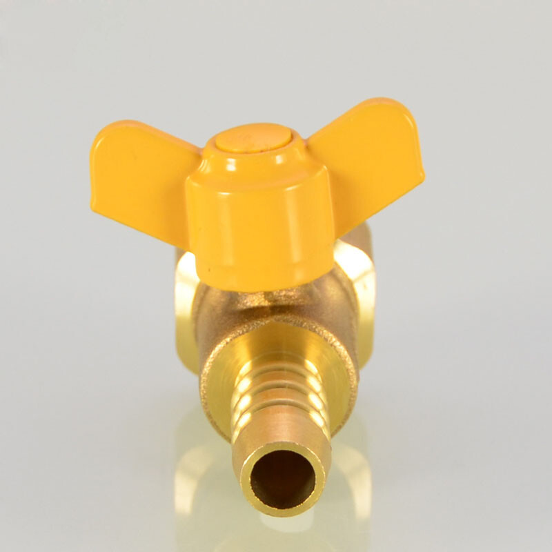 1/4″ 3/8″ 1/2″ Brass Straight Shut Off Ball Valve Gas Fuel Hose Barb Connector