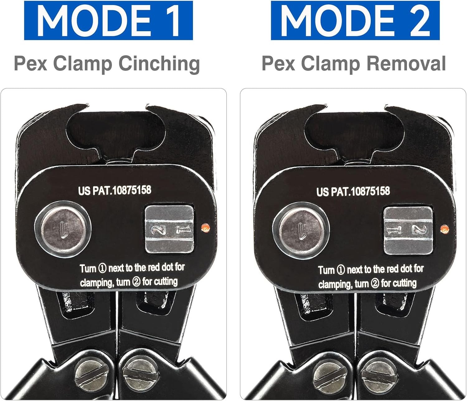 PEX Clamp Tool Kit w/ Rings & Tubing Cutter for 3/8–1″ PEX Cinch & Removal Tool