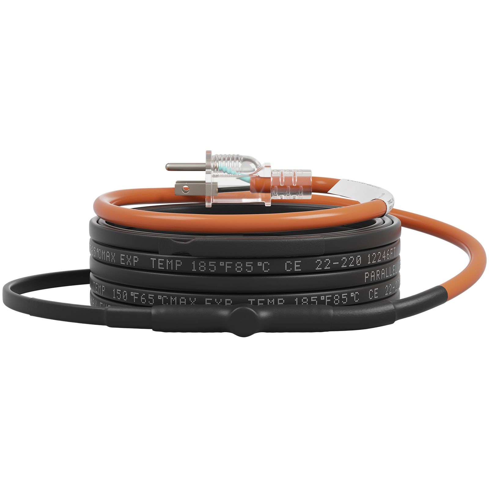 Pipe Heating Cable 24ft 5W/ ft Freeze Protection for PVC Metal Plastic Pipes