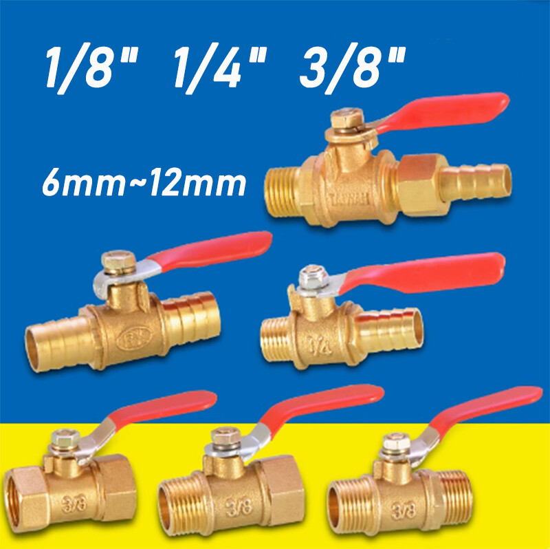 Brass Lever Ball Valve BSP Male Female Thread Shut-off Tap Switch 1/8″ 1/4″ 3/8″