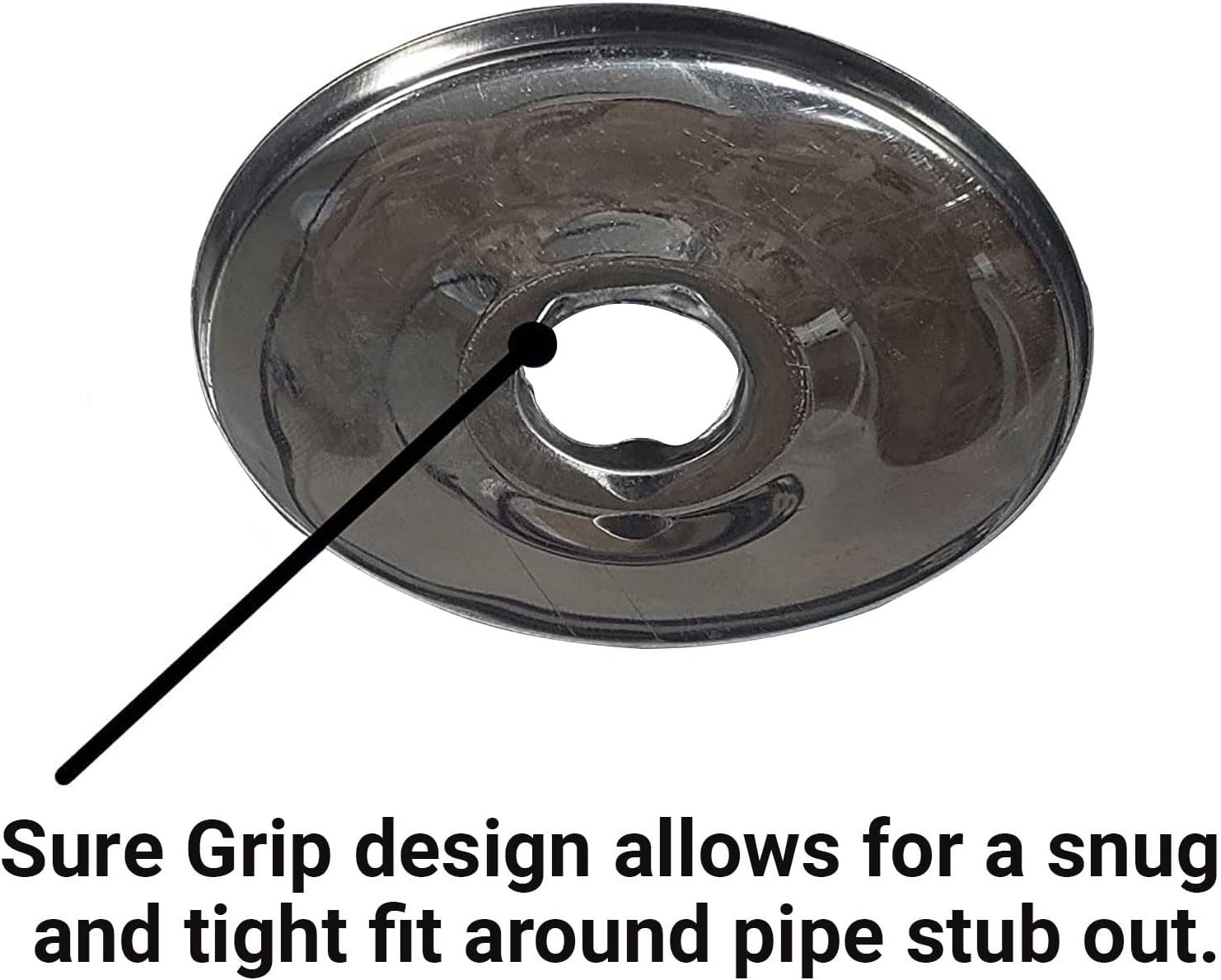 1/2″ Chrome Plated Steel Escutcheon Flange Cover with Sure Grip for 1/2″ Copper,