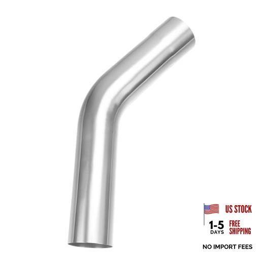 Exhaust Tube OD, Stainless Steel Exhaust Pipe Mandrel Bend, 3.5″ 45 Degree