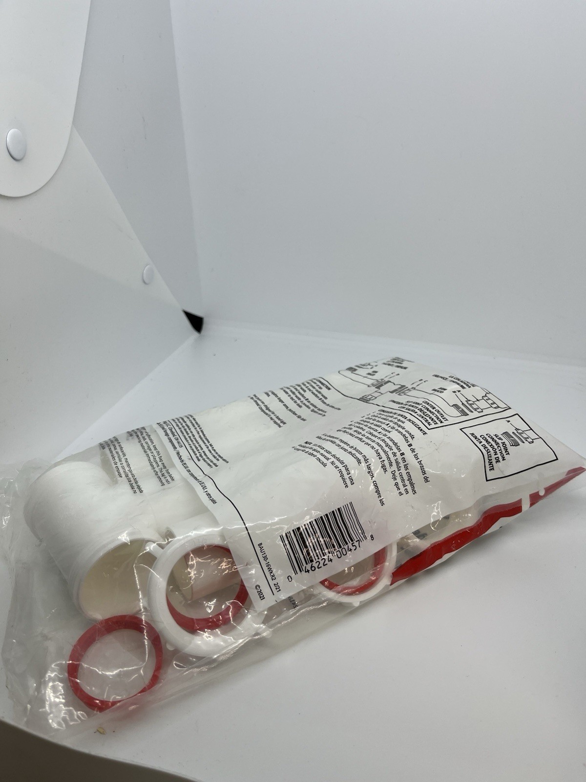 Keeney 1-1/2″ x 16″ Center Outlet Waste Kit Double Bowl Sink White 130A-16WK