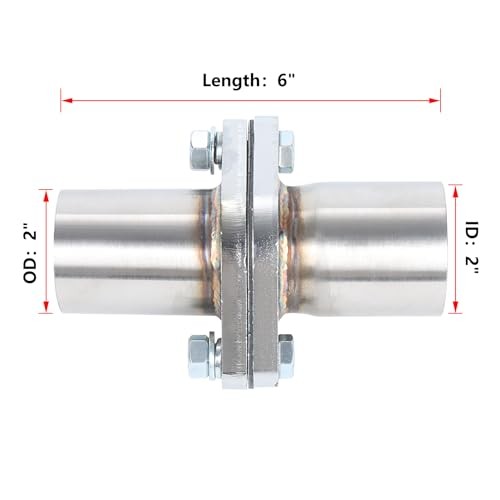Exhaust Flange Repair Piping Kit to 2″ OD with Gasket and Bolt for Quick 2″ ID