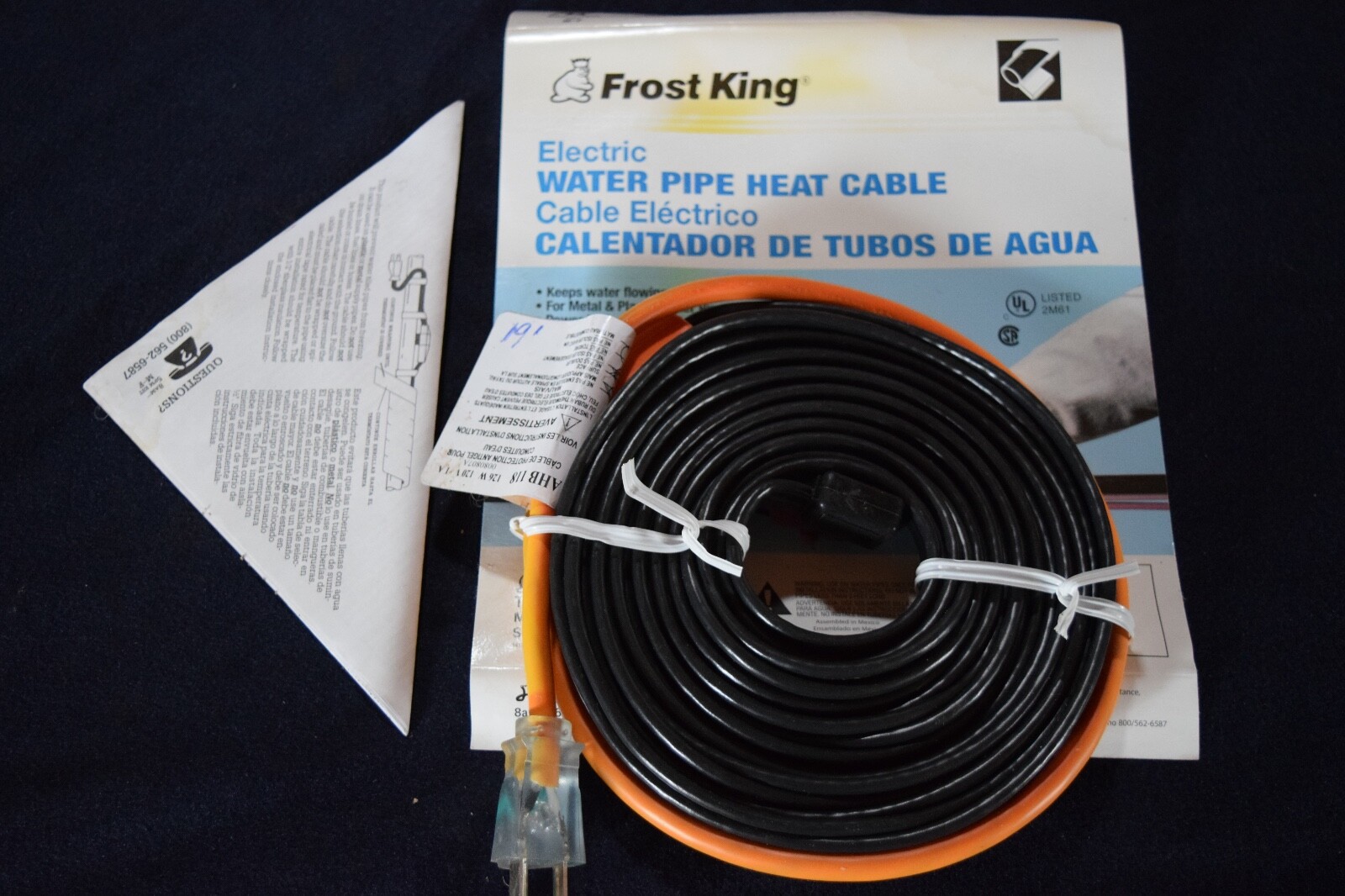 Frost King water pipe heat cable 19 FOOT