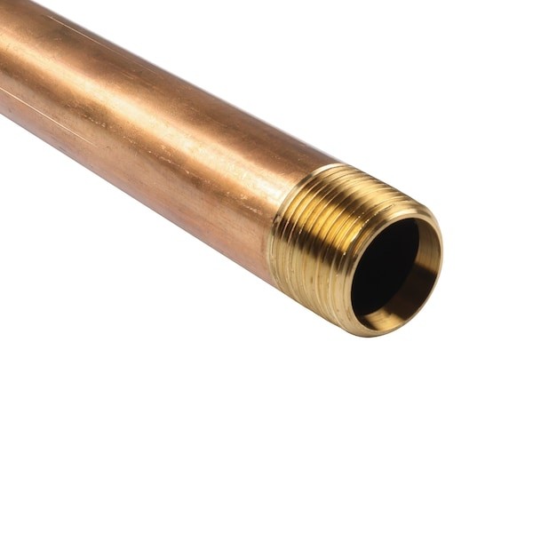 Zoro Select 465-065 1″ Mnpt X 6-1/2″ Tbe Red Brass Pipe Nipple Sch 40, 465-065