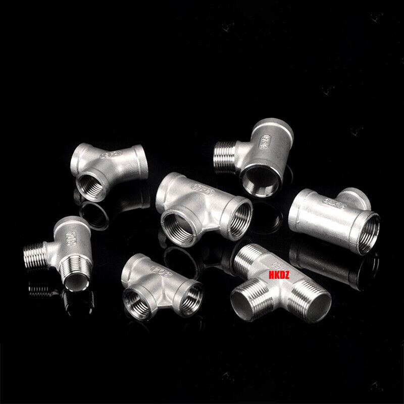304 Stainless Steel Pipe Fittings BSP 1/4″~2″ Female/Male Thread 3-Way Connector
