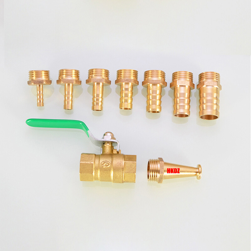 Brass Ball Valve Fire-Fighting Reel Male Female Thread Hose Barb Water Gas Fuel