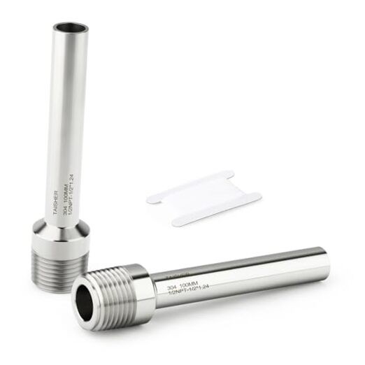 PCS 304 Stainless Steel Pipe Fittings, 1/” NPT 1/2″ NPT x 1/2″ OD(4″ Length) 2
