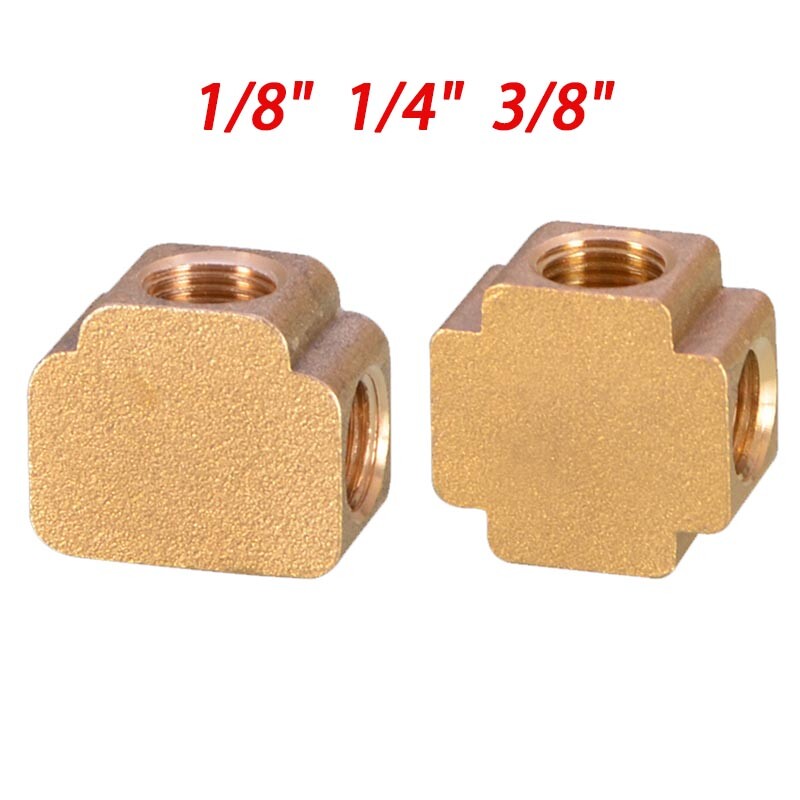 1/8″ 1/4″ 3/8″ Tee 3 Ways / Cross 4 Ways BSP Brass Female Pipe Fitting Connector