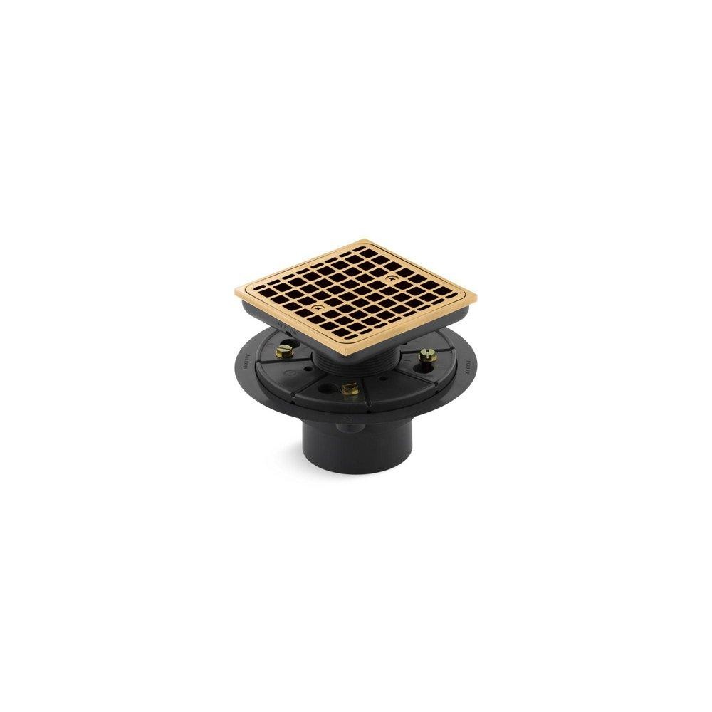 Kohler 9136-2MB Shower Drain 3″ Brass PVC Reversible Collar Removable Grid