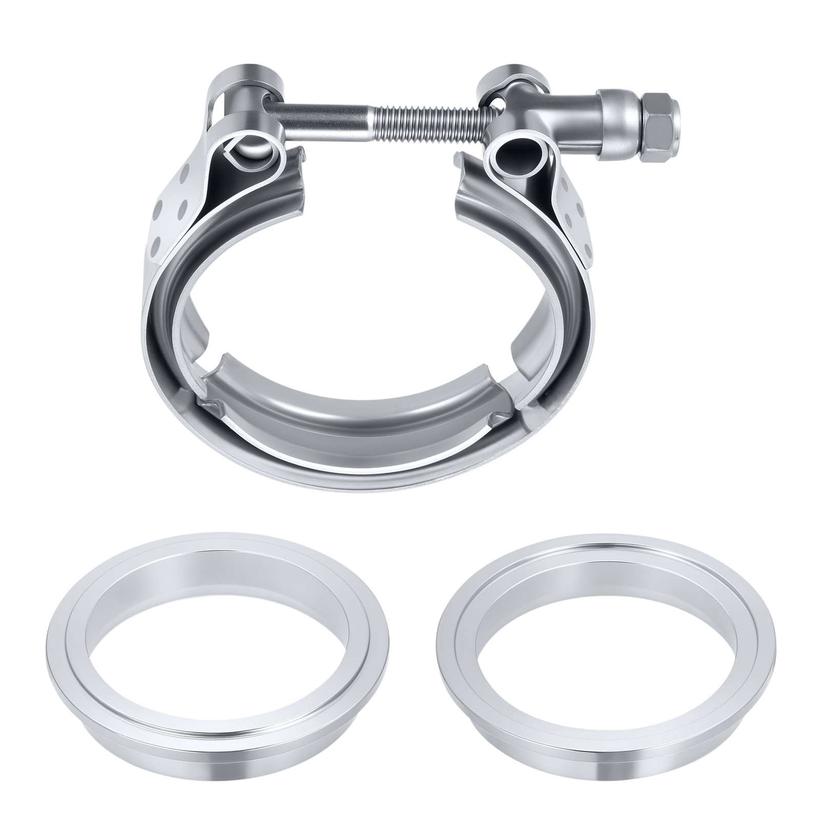 2.75″ V Band Clamp with Flange 2PCS Stainless Steel Male Female Replacement 8PC