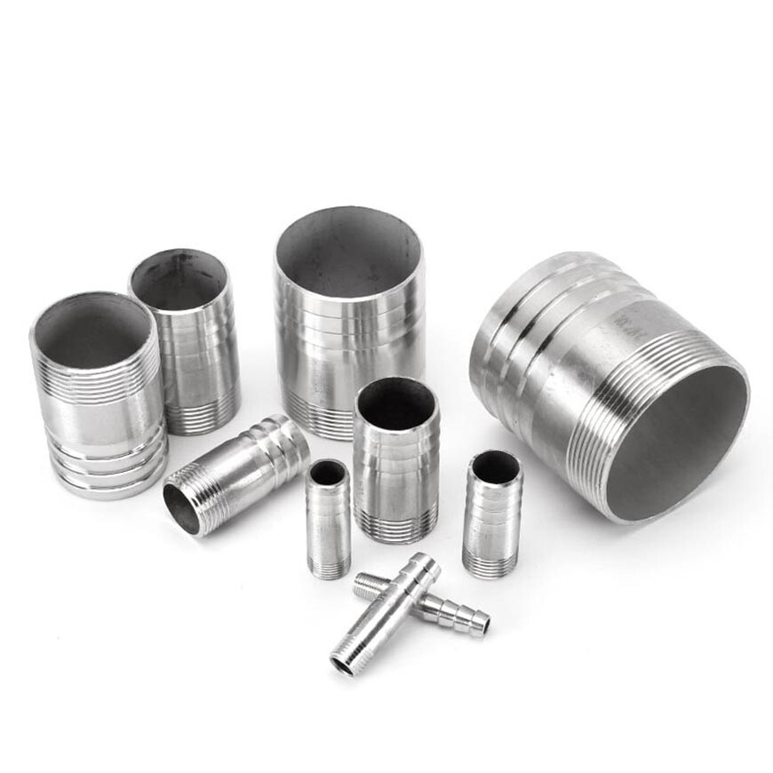 BSP 1/8″ ~ 4″ Hose Joiner Connector Tail 304 Stainless Steel Barbed Pipe Fitting