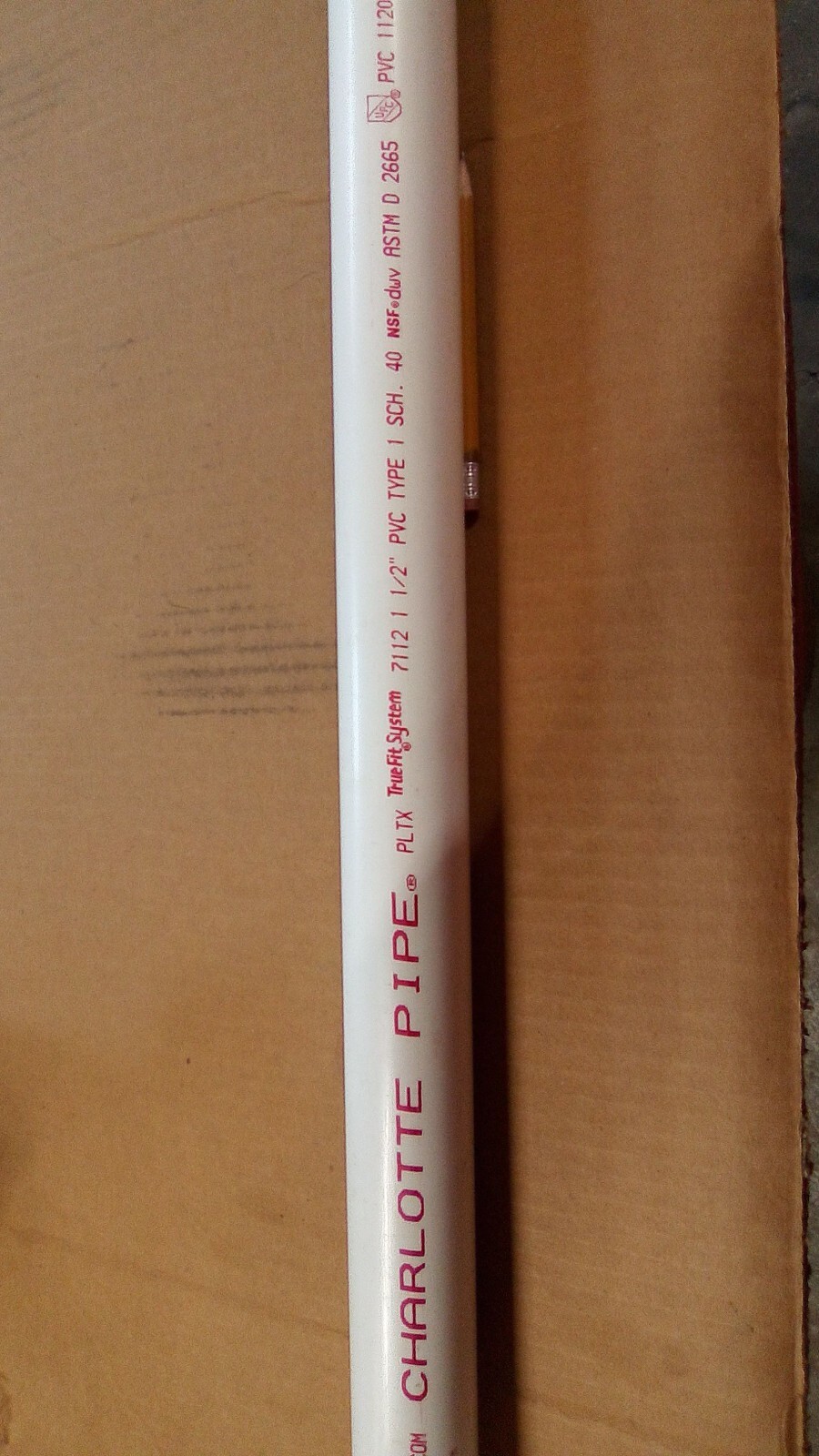 2 pcs Charlotte Pipe Schedule 40 PVC Pipe 1-1/2 in. Dia. x 32″ Minimum Length
