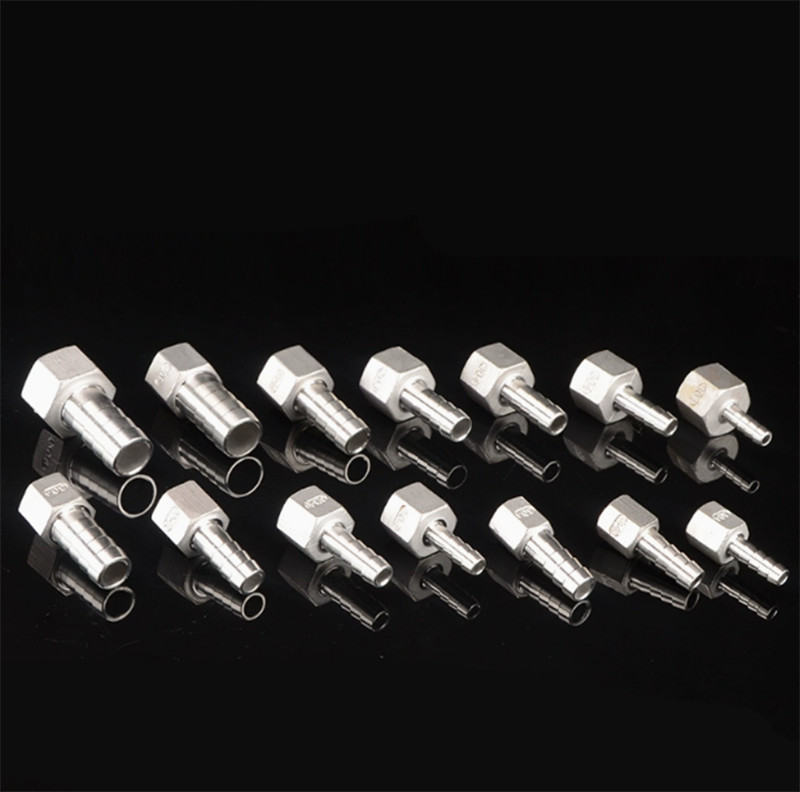 BSP 3/4″ 1/2″ 3/8″ Stainless Steel Female Fitting x Barb Hose Tail End Connector