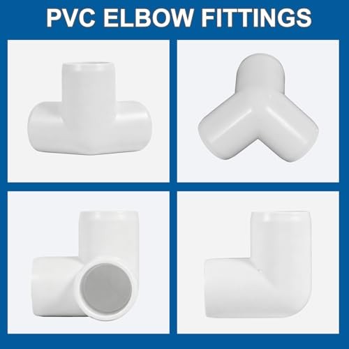 3 Way PVC Pipe Fitting 3/4inch,Pack PVC Elbow Corner 3/4Inch 13 3-Way Elbow