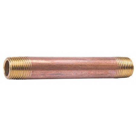 Zoro Select 466-030 1-1/4″ Mnpt X 3″ Tbe Red Brass Pipe Nipple Sch 40