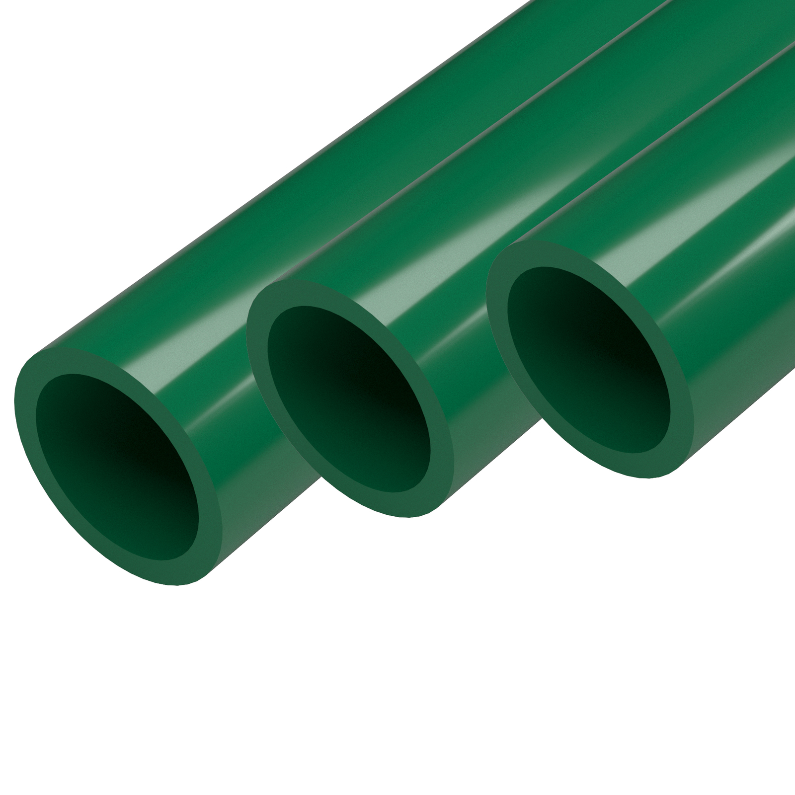 1″ Sch 40 Furniture Grade PVC Pipe, 40″L, Green (3-PK), FORMUFIT – Made in USA