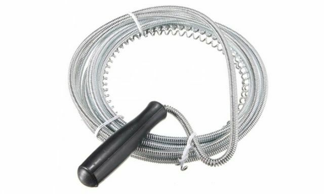 3M Long Drain Unblocker Waste Pipe Cleaner Kitchen Sink Plunger Wire Snake Rod