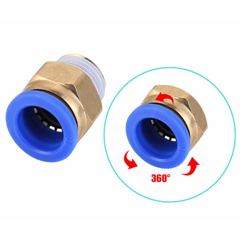 4/6/8/10 – 16mm Male Stud Push In Fit Pneumatic Fittings for Air Water Hose Tube