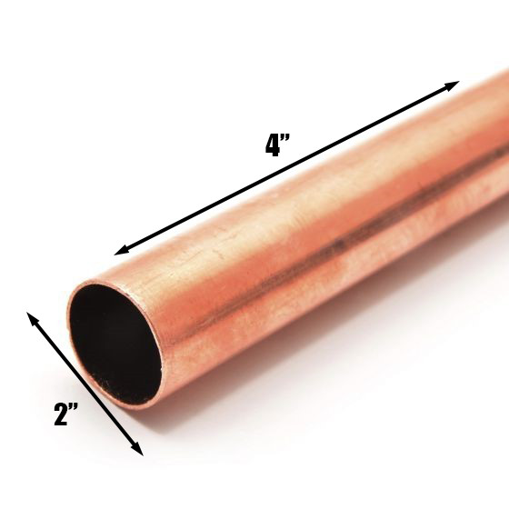 2″ Type M Copper Pipe | Custom Cut Lengths | Plumbing, Water Supply, HVAC