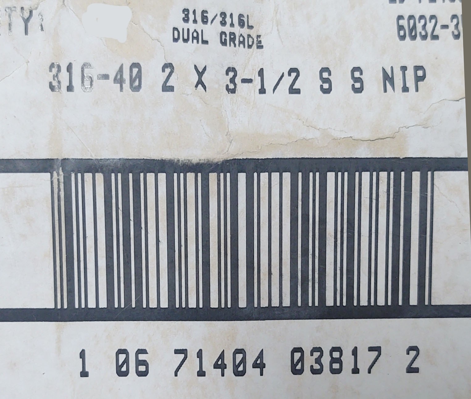 🔥(QTY 5) Merit Brass USA 2″x3-1/2″ 316L Stainless Steel Pipe Nipple Sch 40 NPT