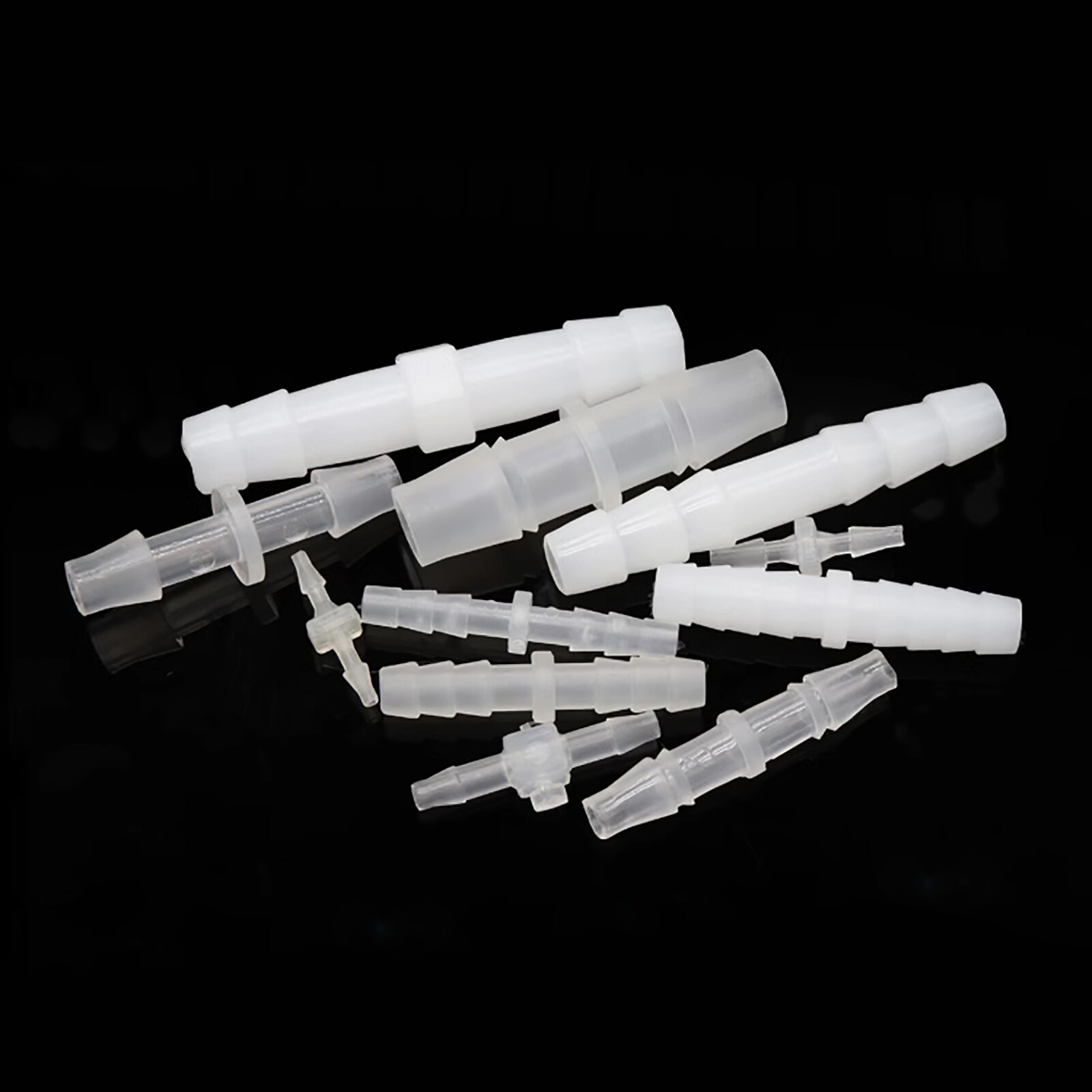 1.6mm-10mm Straight Plastic Hose Joiner Barbed Connectors Air Fuel Water Tubing
