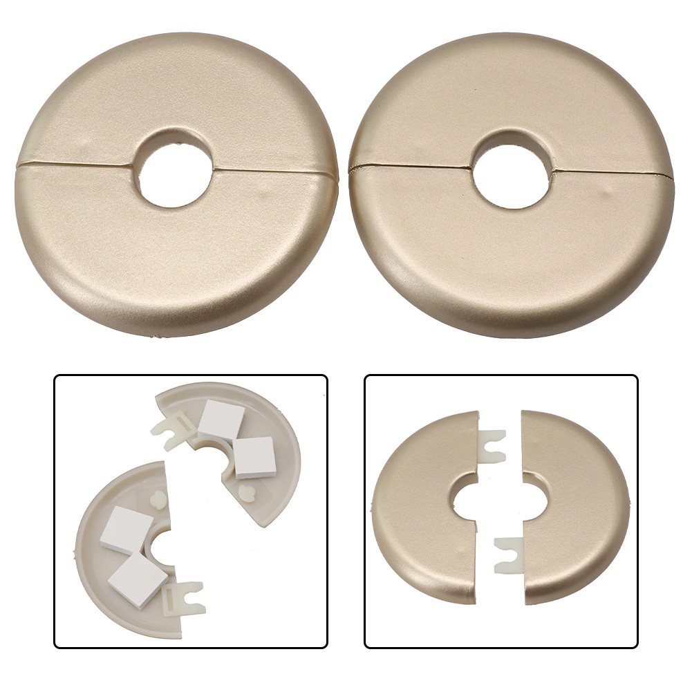 2Pcs Radiator Pipe Cover Collar 2.7 Dia 15mm Hole Slide Over Existing Pipe New
