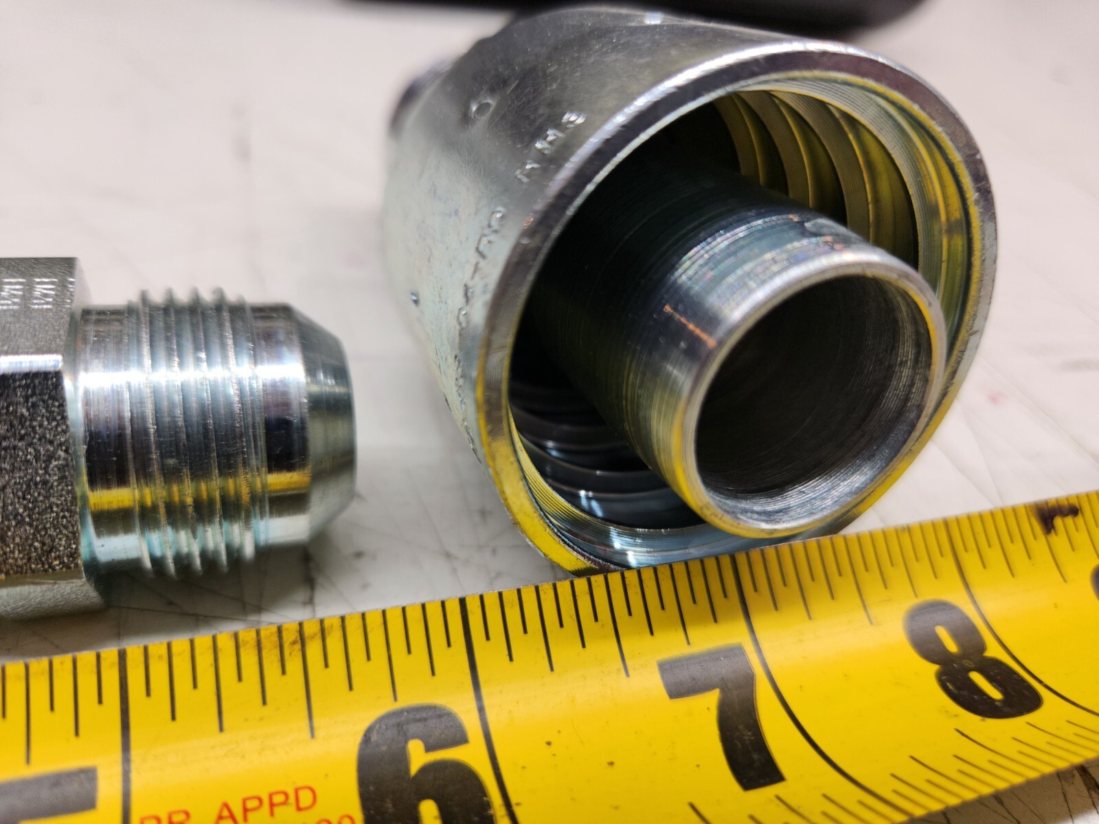 Various Sizes of Parker 10343 Straight Hydraulic Hose Crimp x Male JIC Fitting