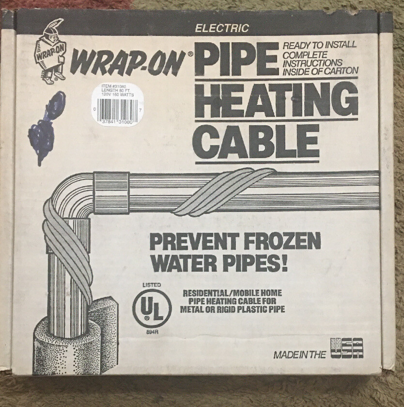 New, Wrap-on 31080 80Foot 160W 120V Pipe Heat Cable