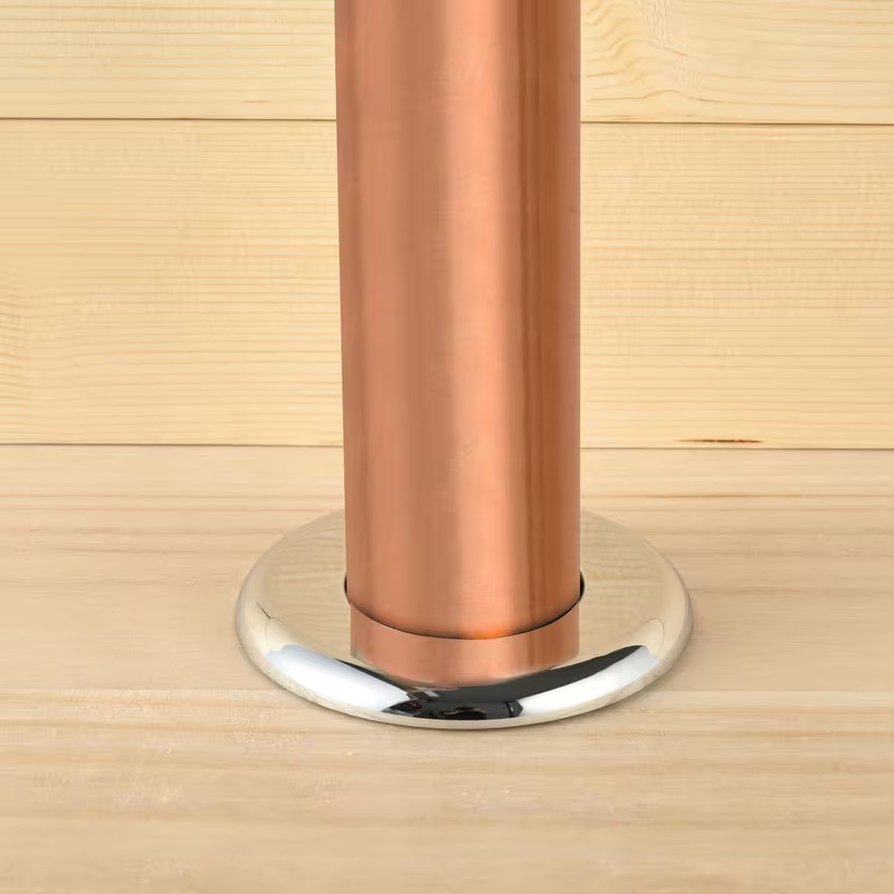 1/2 In. X 2.5 In. Plastic P-Trap Copper Tube Chrome-Plated Floor and Ceiling Pla