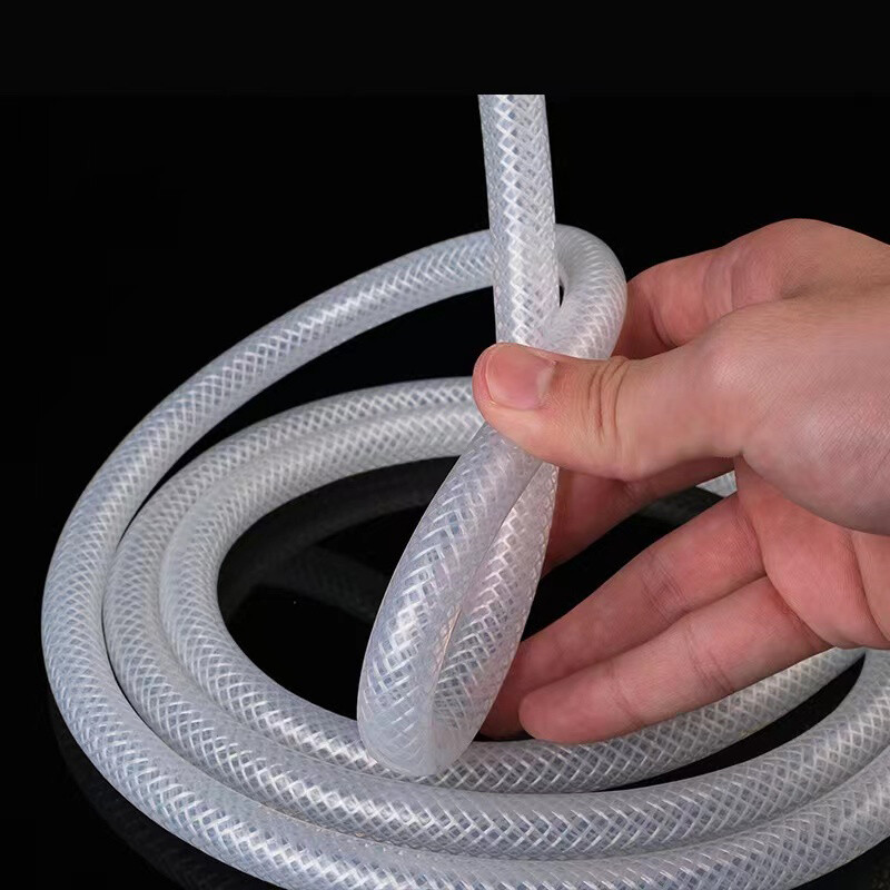 Silicone Braided Hose Food Grade ID 4mm-50mm Reinforced Tubing Vacuum Tube Pipe