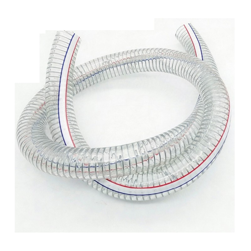 Food Grade Wire Reinforced Clear PVC Braided Hose Pipe Heavy Duty Air Water Fuel