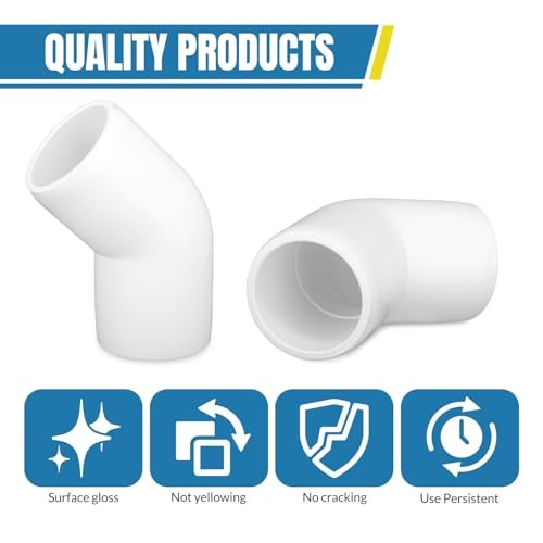 3/4″ PVC Pipe Fittings, 135 Degree PVC Elbows, 3/4 Inch 2-Way 45 Degree